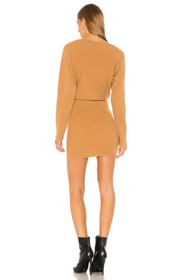 Dresses Women Lovers and Friends Sweater Dress Camel
