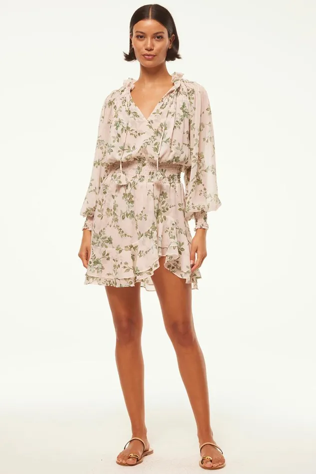 Dresses Women MISA Los Angeles ALMAHA DRESS White Sage Botanica