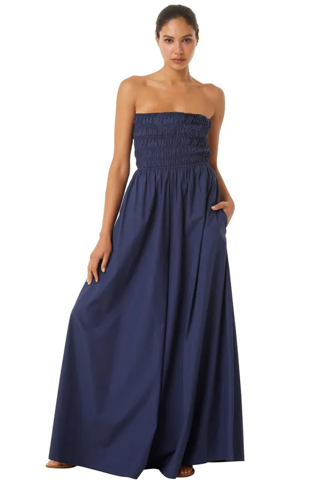 Dresses Women MISA Los Angeles ANDREA JUMPSUIT Midnight Blue Poplin