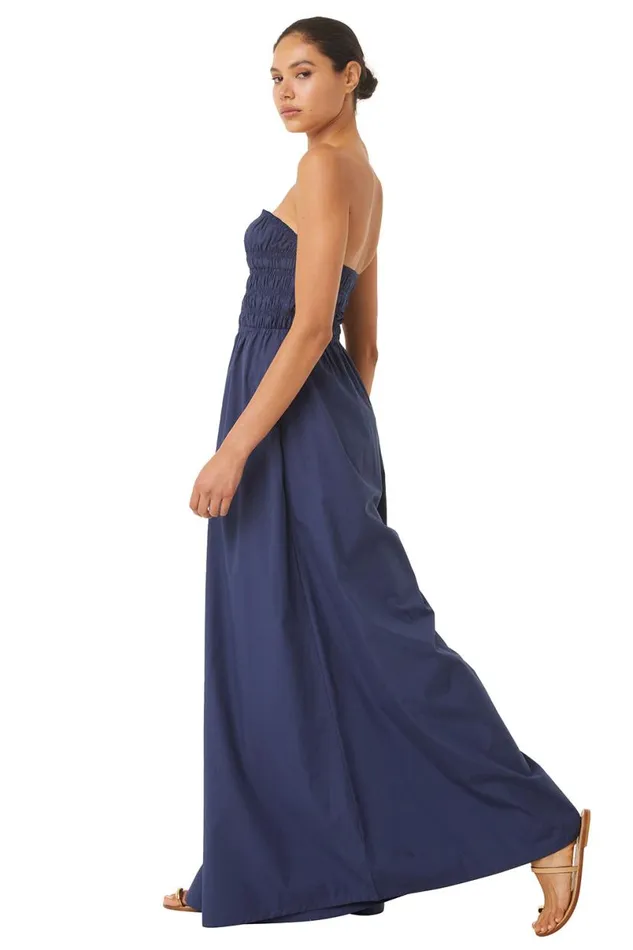 Dresses Women MISA Los Angeles ANDREA JUMPSUIT Midnight Blue Poplin