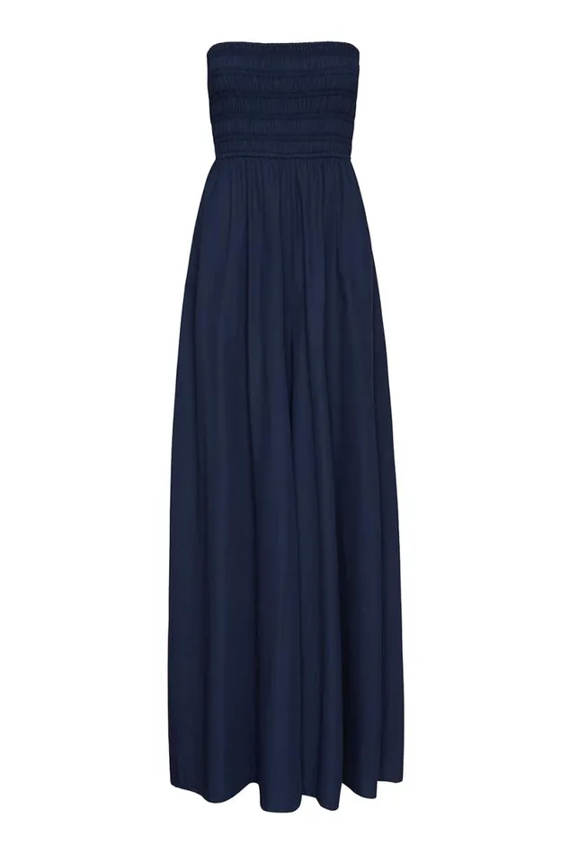 Dresses Women MISA Los Angeles ANDREA JUMPSUIT Midnight Blue Poplin
