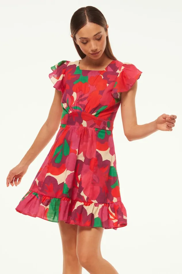 Dresses Women MISA Los Angeles BELINDA DRESS Flora Rosada