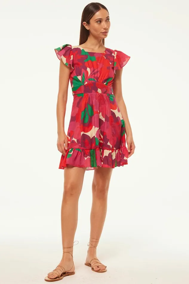 Dresses Women MISA Los Angeles BELINDA DRESS Flora Rosada
