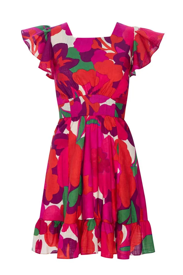 Dresses Women MISA Los Angeles BELINDA DRESS Flora Rosada