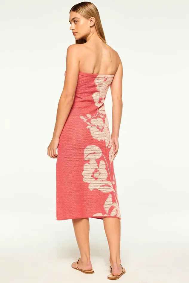 Dresses Women MISA Los Angeles MATTI DRESS Blue Hibiscus Flora