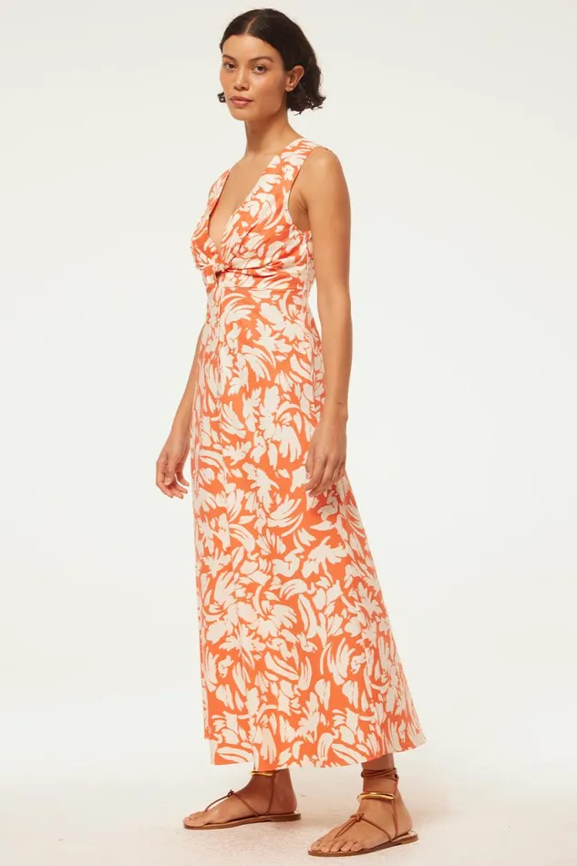 Dresses Women MISA Los Angeles NAJAH DRESS Patmos Tangerine