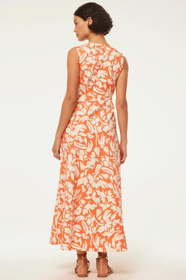 Dresses Women MISA Los Angeles NAJAH DRESS Patmos Tangerine