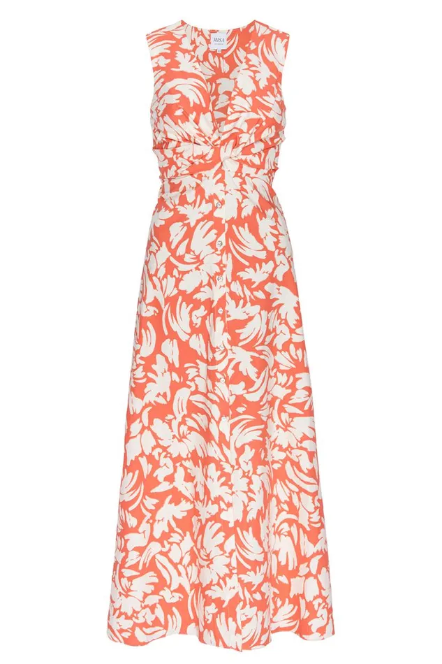 Dresses Women MISA Los Angeles NAJAH DRESS Patmos Tangerine