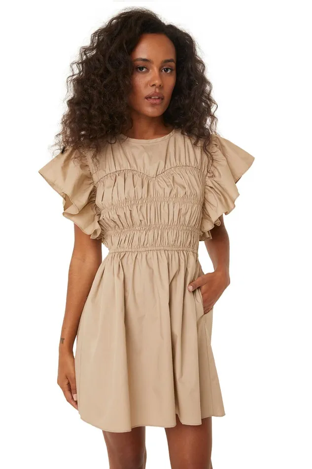 Dresses Women MISA Los Angeles RADHA DRESS Midnight Blue Poplin