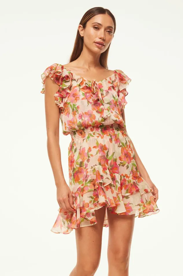 Dresses Women MISA Los Angeles SOLMAZ DRESS Palmarei Blooms Chiffon