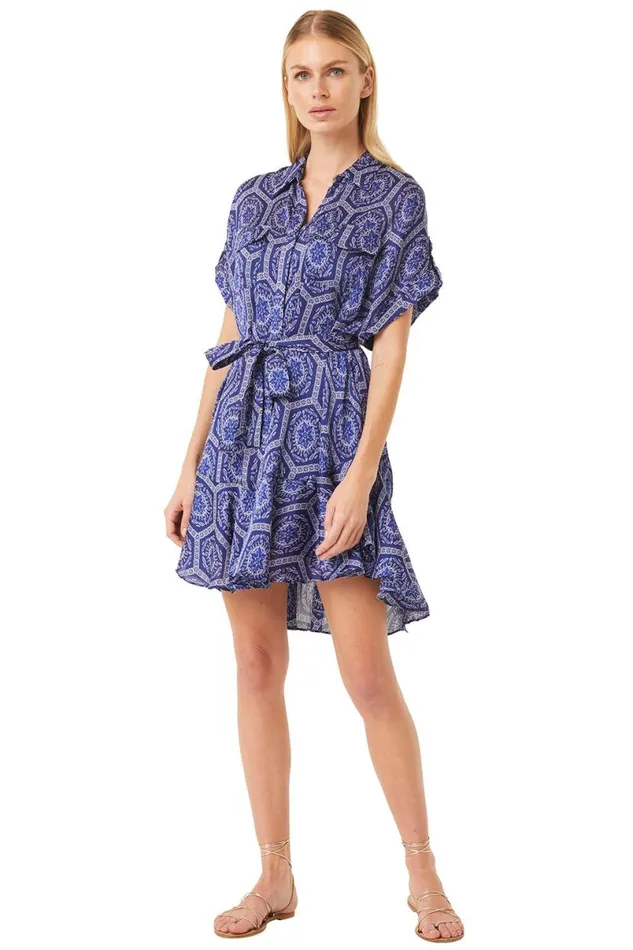 Dresses Women MISA Los Angeles VIENNA DRESS Lapis Tile