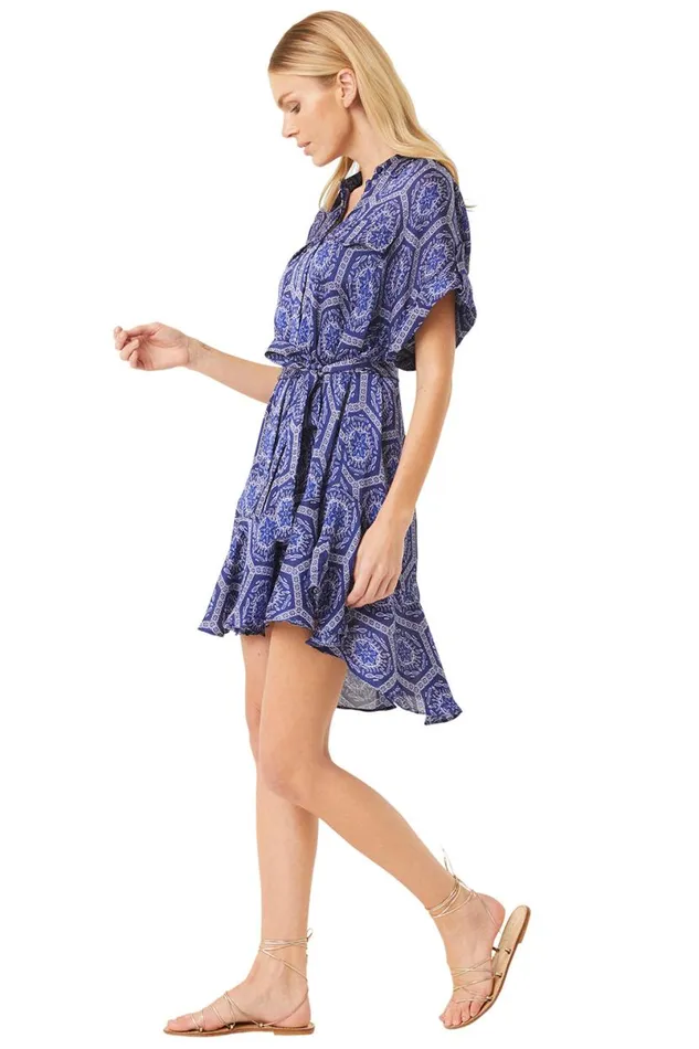 Dresses Women MISA Los Angeles VIENNA DRESS Lapis Tile