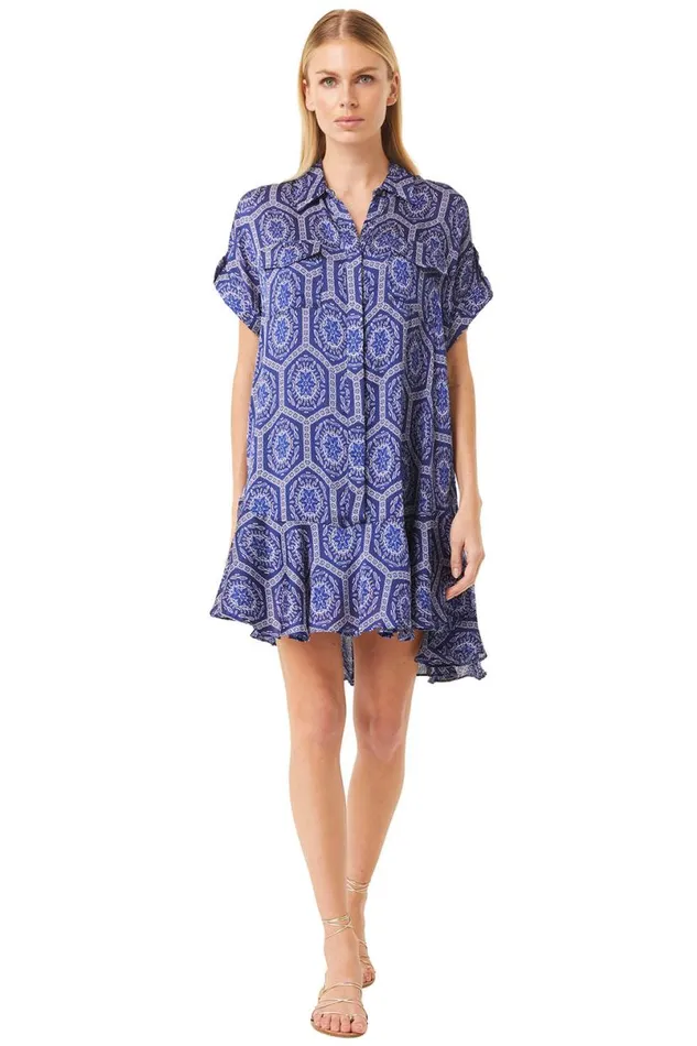 Dresses Women MISA Los Angeles VIENNA DRESS Lapis Tile