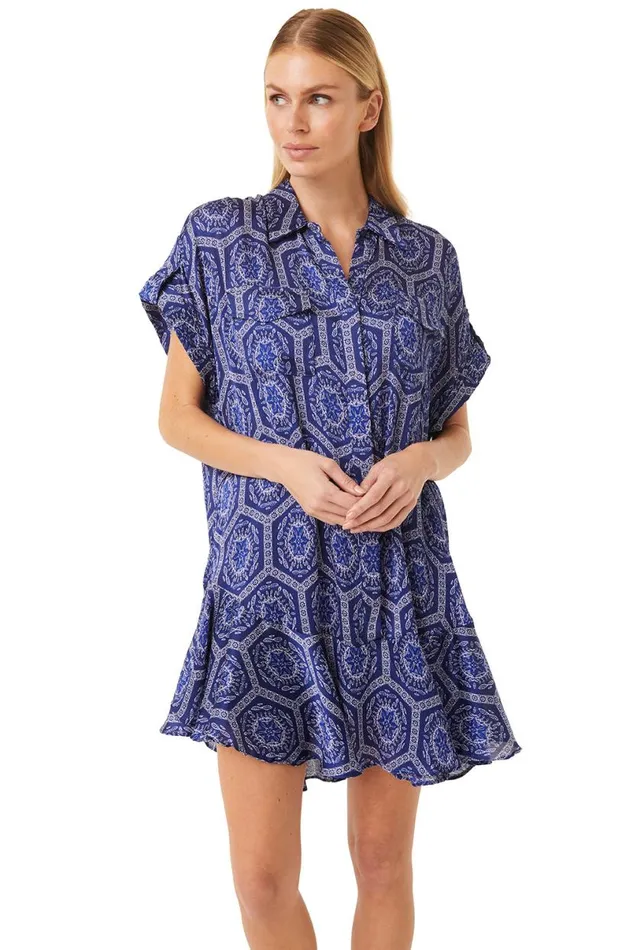 Dresses Women MISA Los Angeles VIENNA DRESS Lapis Tile