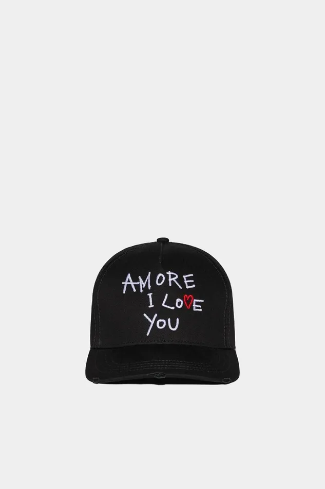 Dsquared2 Amore I Love You Baseball Cap BLACK MenWomen Headwear