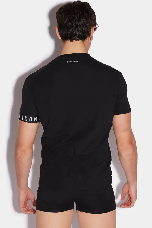 Dsquared2 Be Icon Round Neck TShirt BLACK Men Underwear Dsquared2 Be Icon Round Neck TShirt BLACK Men Underwear