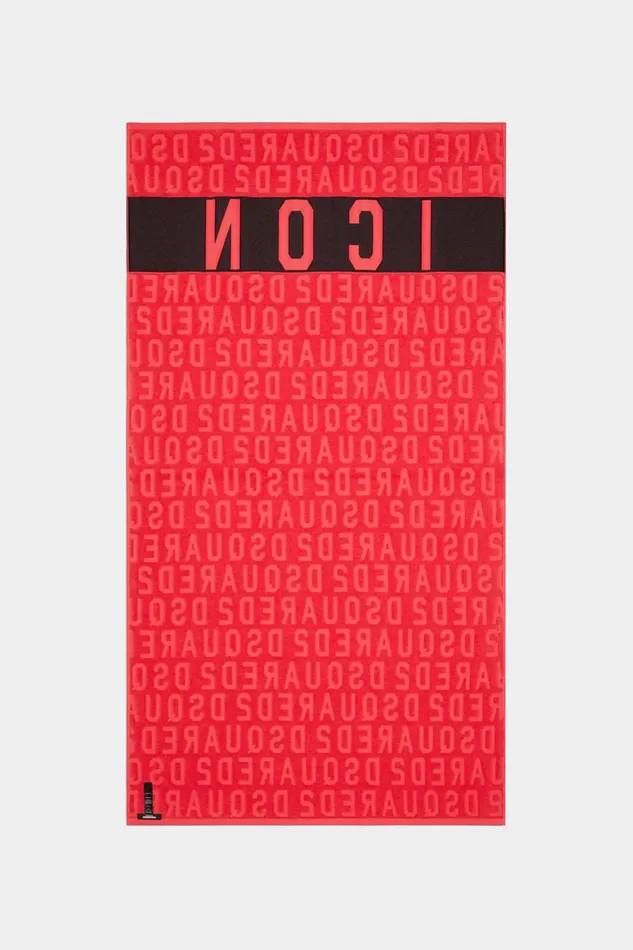Dsquared2 Be Icon Towel RED Men Beachwear Dsquared2 Be Icon Towel RED Men Beachwear