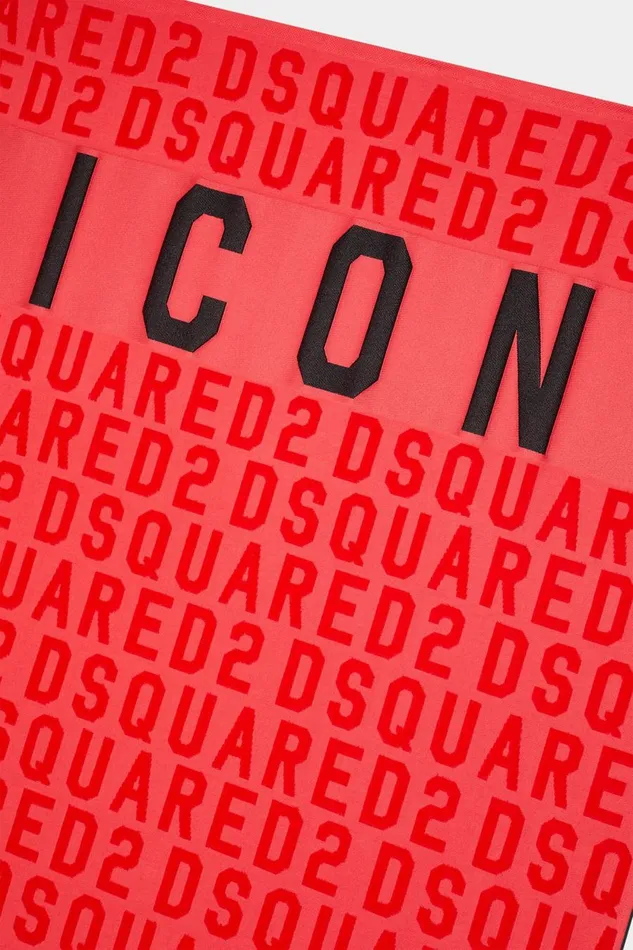 Dsquared2 Be Icon Towel RED Men Beachwear Dsquared2 Be Icon Towel RED Men Beachwear
