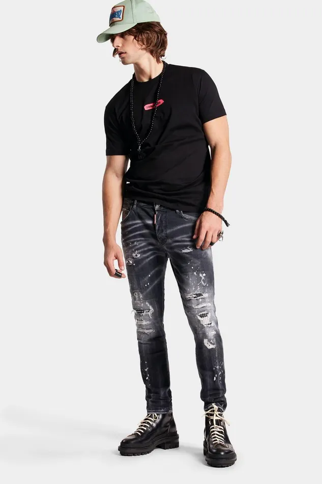 Dsquared2 Black Wash Skater Jeans BLACK Men Jeans