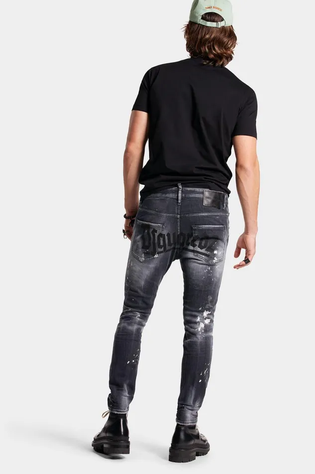 Dsquared2 Black Wash Skater Jeans BLACK Men Jeans Dsquared2 Black Wash Skater Jeans BLACK Men Jeans