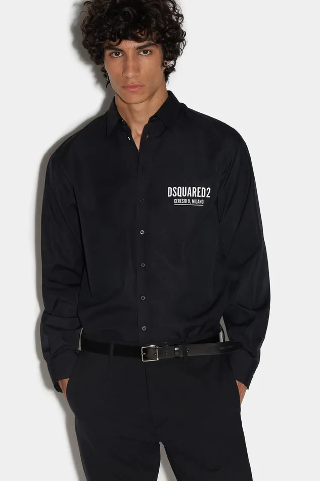 Dsquared2 Ceresio 9 Dropped Shoulder Shirt BLACK Men Shirts