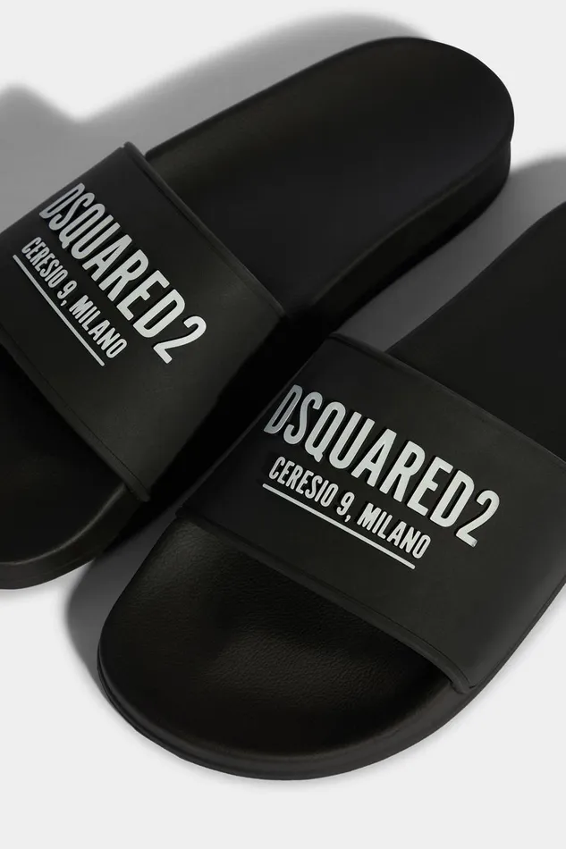 Dsquared2 Ceresio 9 Slides BLACK Men Slides Dsquared2 Ceresio 9 Slides BLACK Men Slides