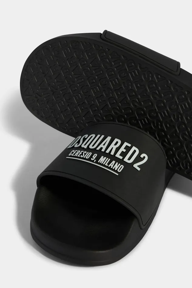 Dsquared2 Ceresio 9 Slides BLACK Men Slides Dsquared2 Ceresio 9 Slides BLACK Men Slides