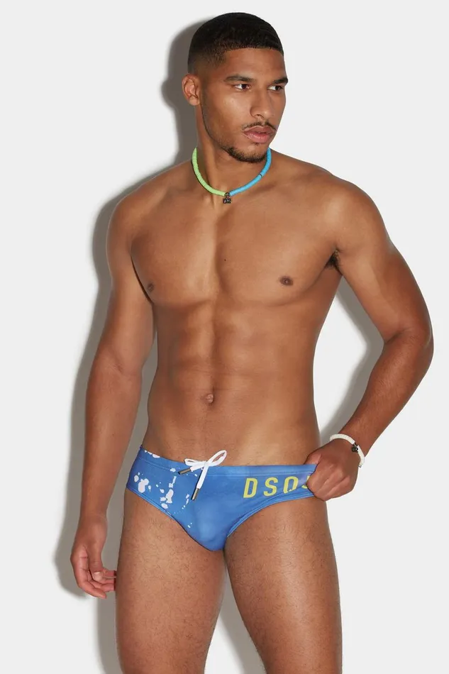 Dsquared2 D2 Goth Swim Brief BLUE Men Beachwear