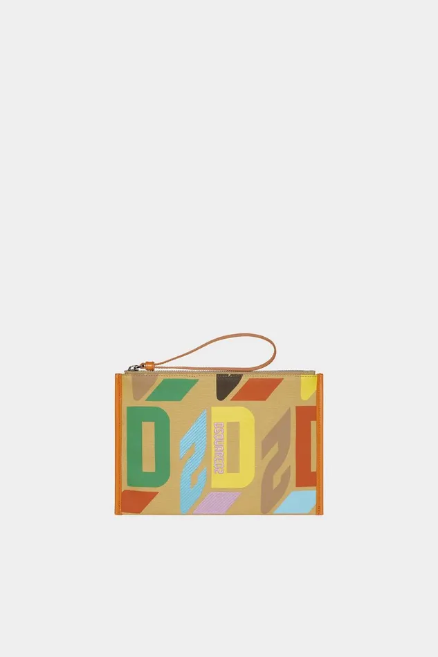 Dsquared2 D2 Monogram Pouch YELLOW Women Small Leather Goods