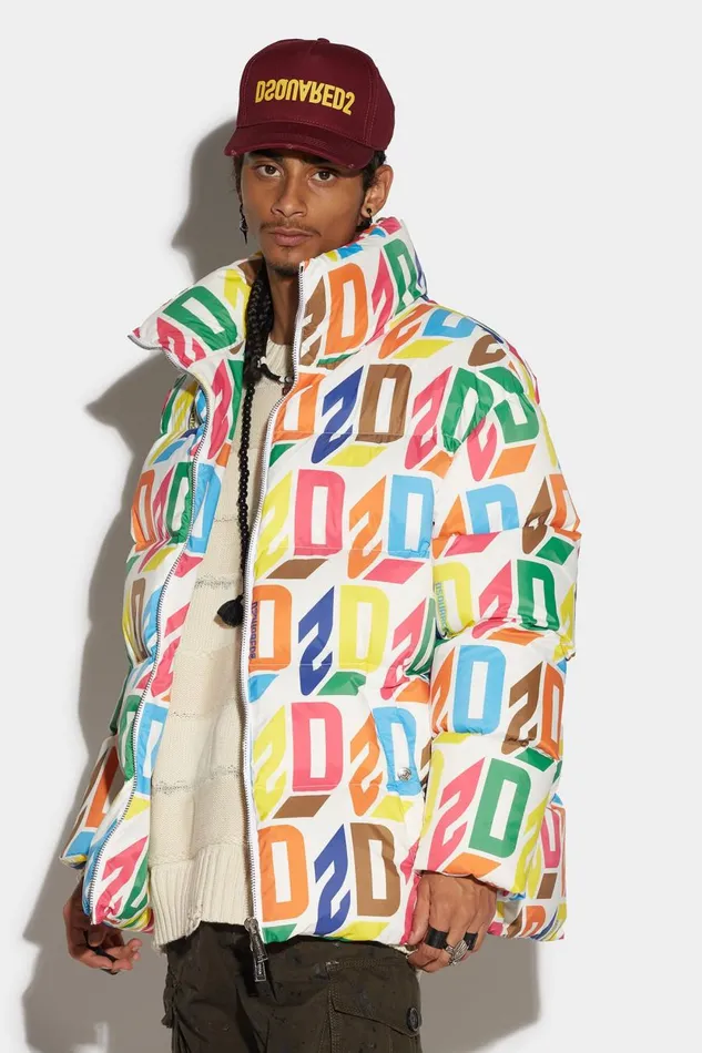 Dsquared2 D2 Monogram Puffer FANTASY Men Coats and Outerwear