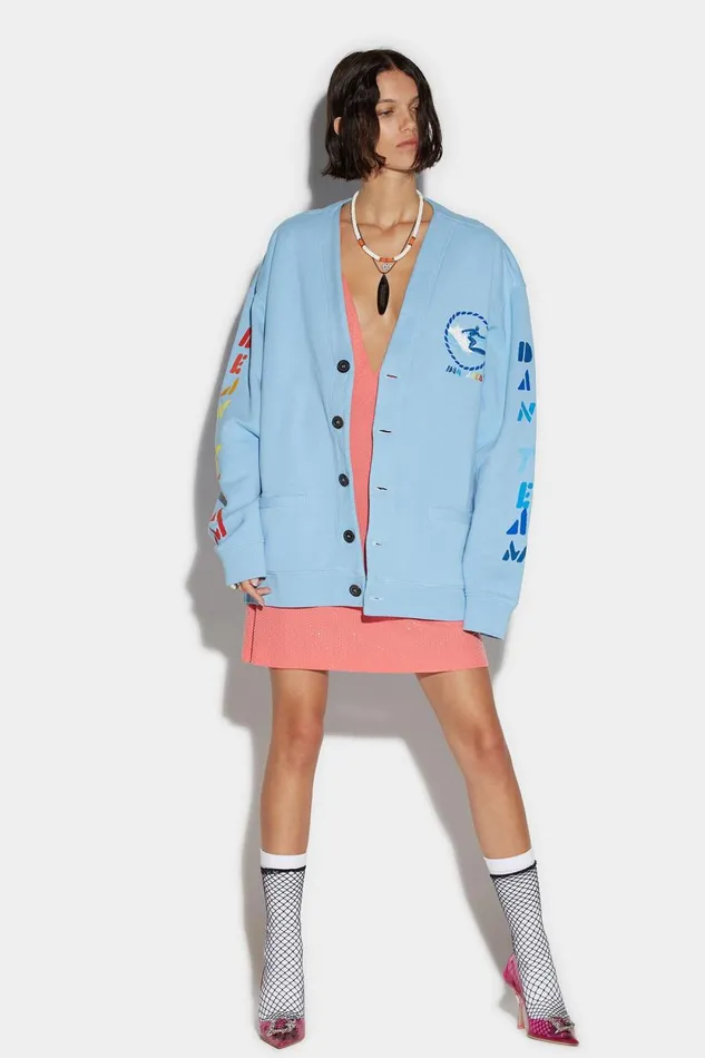 Dsquared2 D2 Surfteam Zip Sweatshirt BLUE Women Sweatshirts