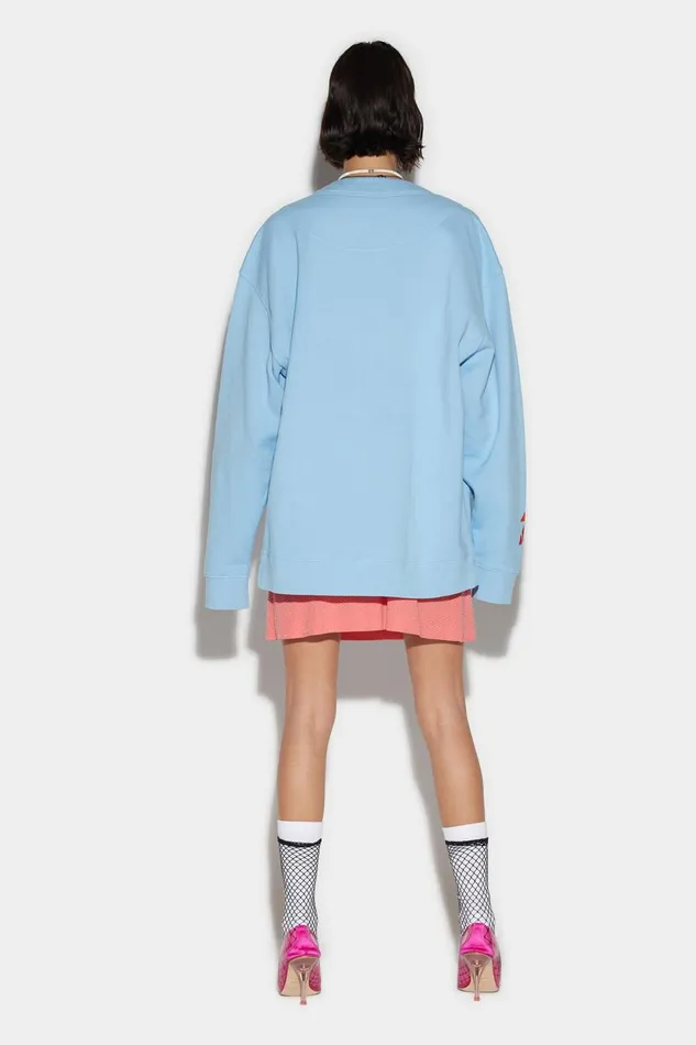 Dsquared2 D2 Surfteam Zip Sweatshirt BLUE Women Sweatshirts Dsquared2 D2 Surfteam Zip Sweatshirt BLUE Women Sweatshirts