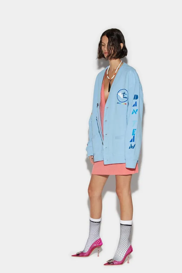 Dsquared2 D2 Surfteam Zip Sweatshirt BLUE Women Sweatshirts Dsquared2 D2 Surfteam Zip Sweatshirt BLUE Women Sweatshirts