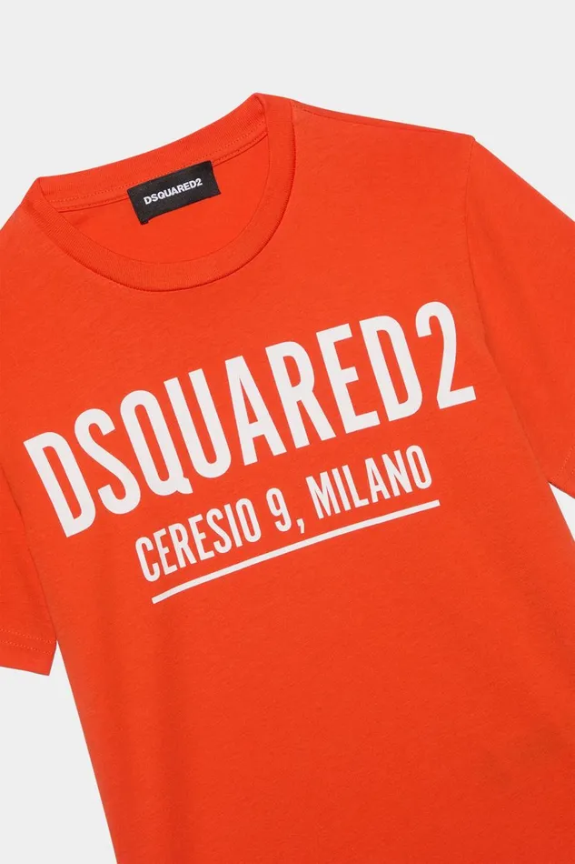 Dsquared2 D2Kids Relax TShirt ORANGE Kids Junior Dsquared2 D2Kids Relax TShirt ORANGE Kids Junior