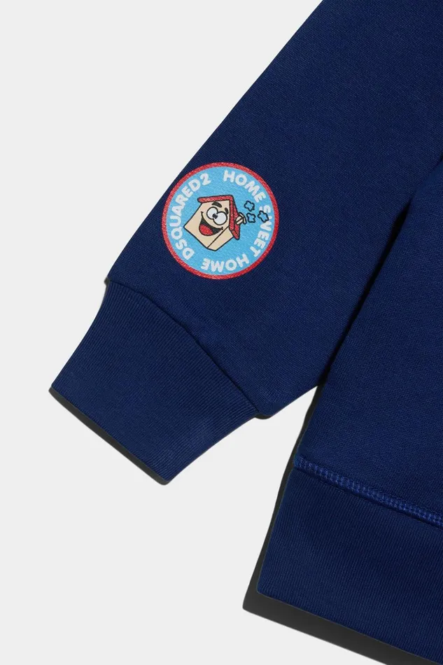 Dsquared2 D2Kids Slouch Sweatshirt BLUE Kids Junior Dsquared2 D2Kids Slouch Sweatshirt BLUE Kids Junior
