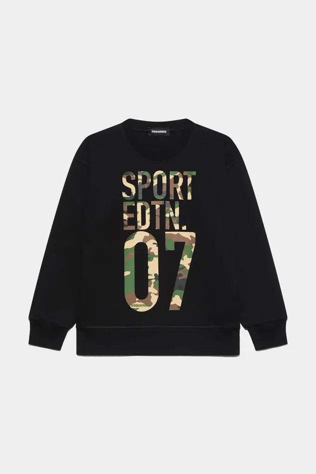 Dsquared2 D2Kids Sport Edtn07 Slouch Sweatshirt BLACK Kids Junior
