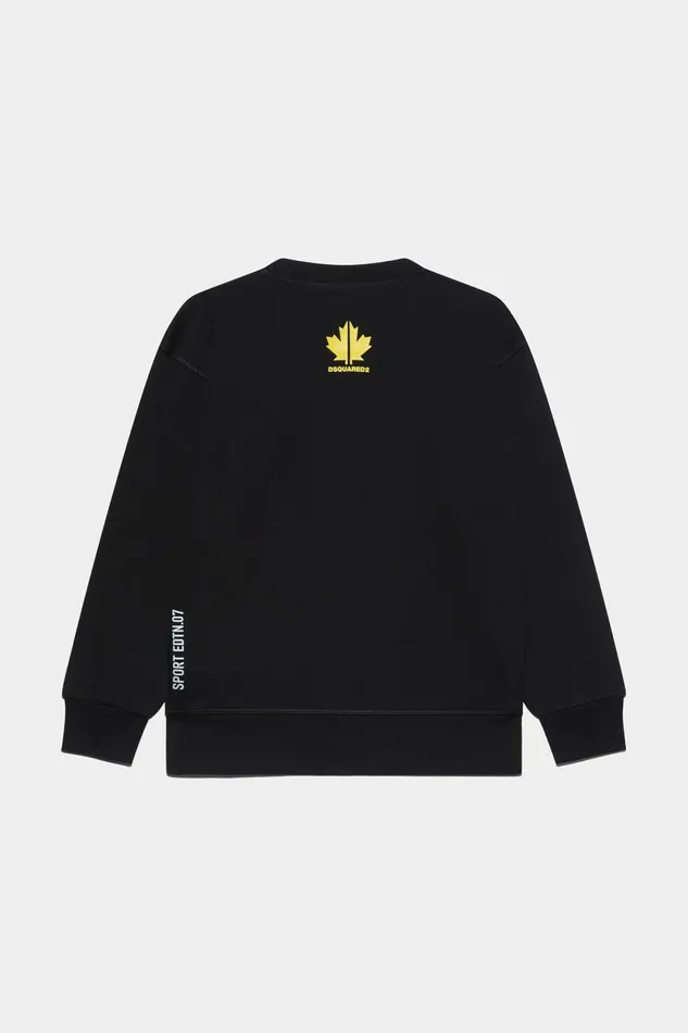 Dsquared2 D2Kids Sport Edtn07 Slouch Sweatshirt BLACK Kids Junior Dsquared2 D2Kids Sport Edtn07 Slouch Sweatshirt BLACK Kids Junior