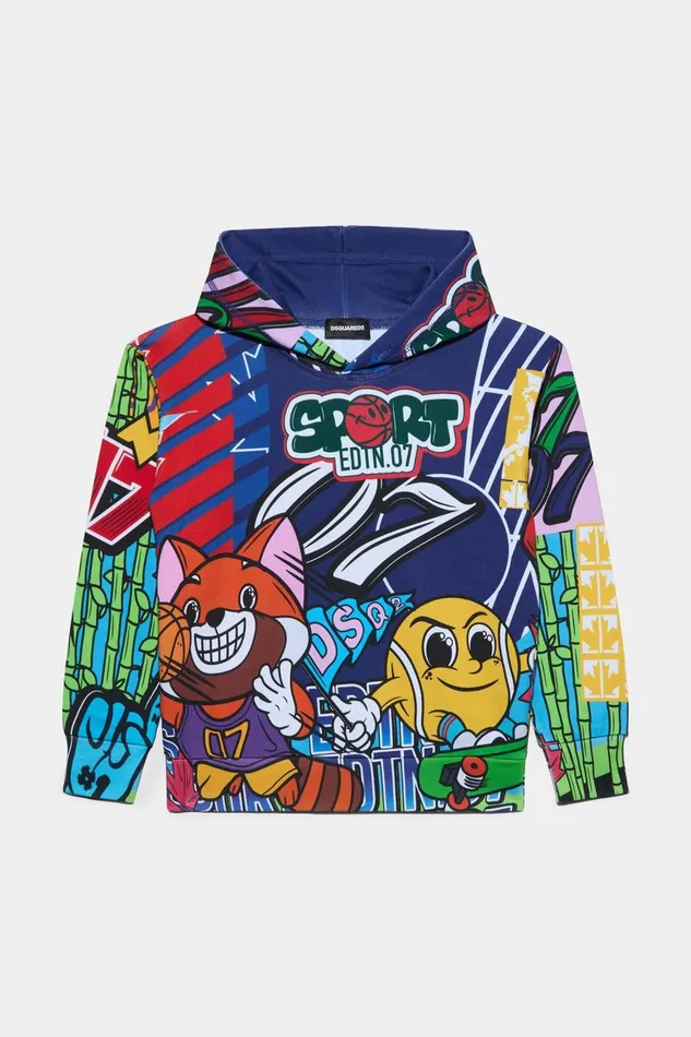 Dsquared2 D2Kids Sport Edtn07 Slouch Sweatshirt MULTICOLOR Kids Junior