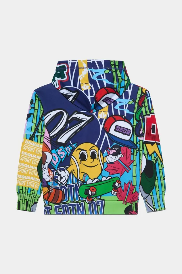 Dsquared2 D2Kids Sport Edtn07 Slouch Sweatshirt MULTICOLOR Kids Junior Dsquared2 D2Kids Sport Edtn07 Slouch Sweatshirt MULTICOLOR Kids Junior