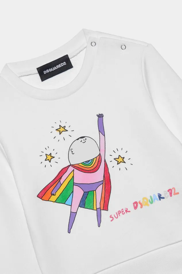 Dsquared2 D2Kids Sweatshirt WHITE Kids New Born Dsquared2 D2Kids Sweatshirt WHITE Kids New Born