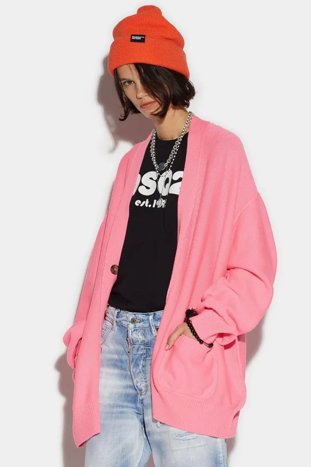 Dsquared2 D2Statement Cardigan YELLOW Women Knitwear