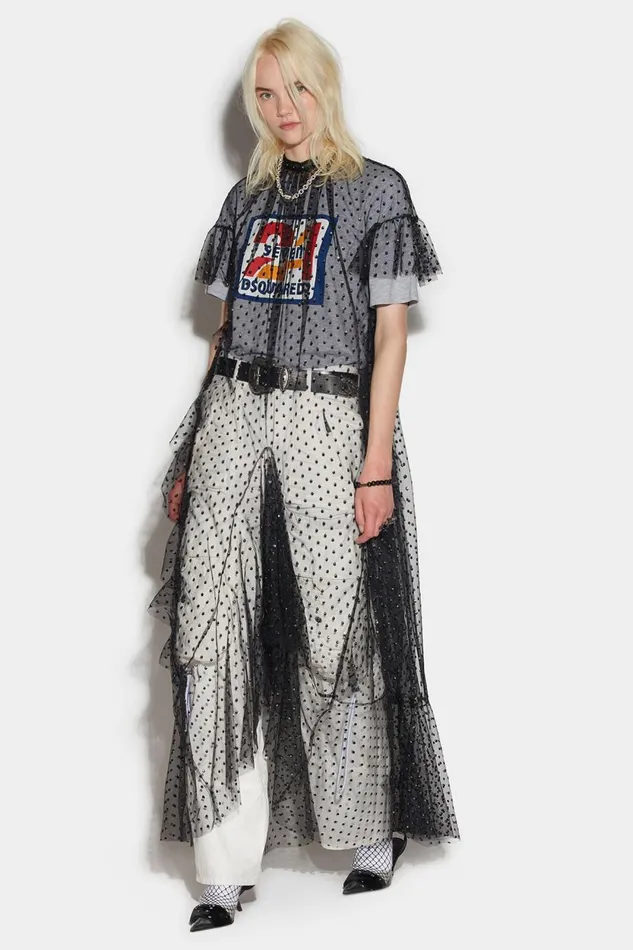 Dsquared2 Dirty Check Dress GREY Women Dresses and Jumpsuits