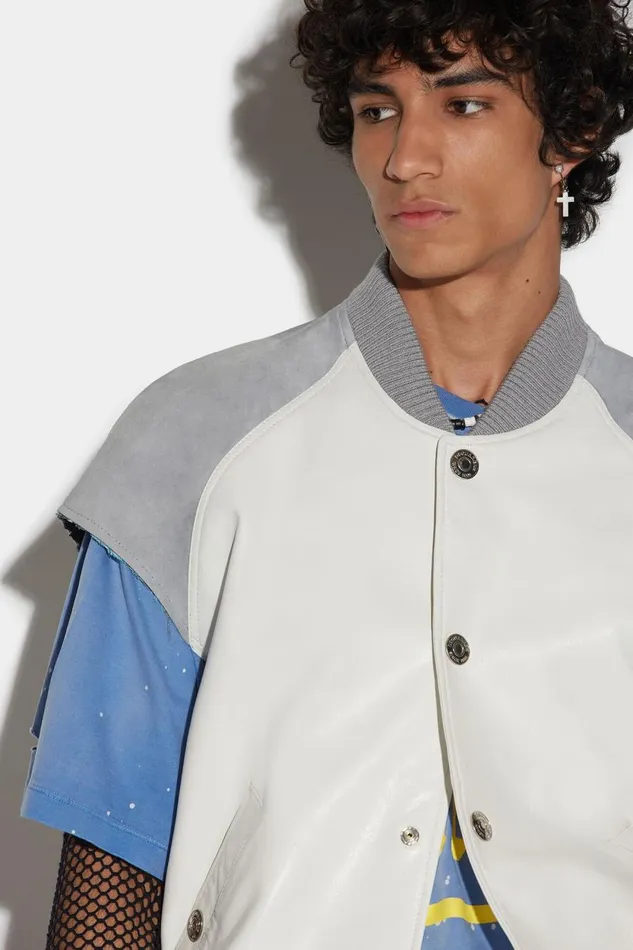 Dsquared2 Dsquared2 Puffer Vest WHITE Men Coats and Outerwear Dsquared2 Dsquared2 Puffer Vest WHITE Men Coats and Outerwear