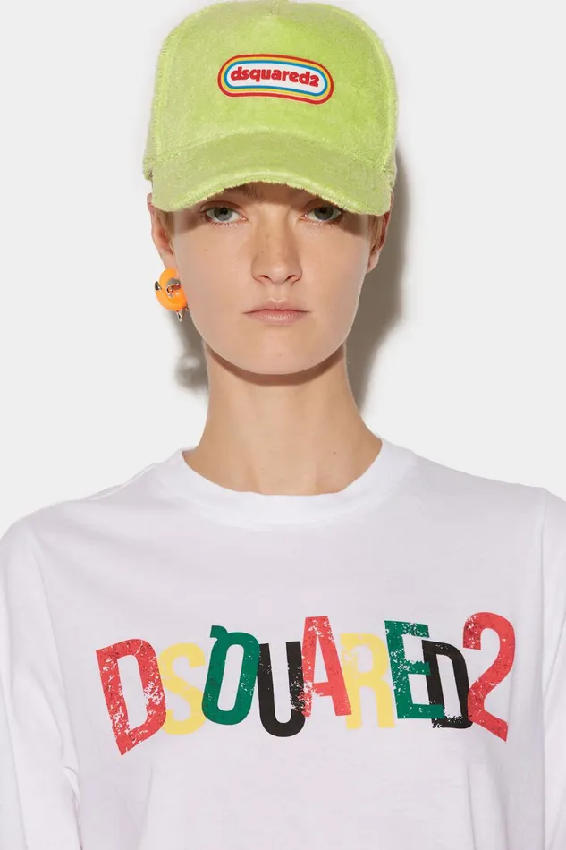 Dsquared2 Dsquared2 Rainbow Easy Tshirt WHITE Women Tops and Tshirts Dsquared2 Dsquared2 Rainbow Easy Tshirt WHITE Women Tops and Tshirts
