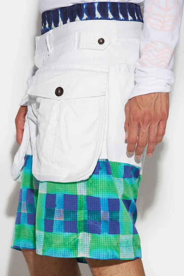 Dsquared2 Elastic Boxer Short WHITE Men Shorts Dsquared2 Elastic Boxer Short WHITE Men Shorts