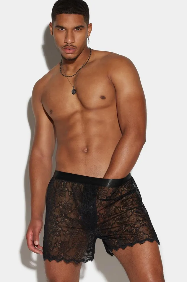 Dsquared2 Goth SeeThrough Trunk BLACK Men Underwear