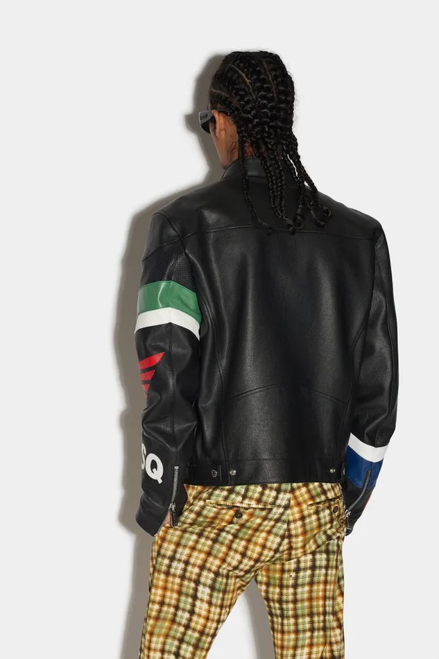 Dsquared2 Honda Leather Classic Jean Jacket BLACK Men Coats and Outerwear Dsquared2 Honda Leather Classic Jean Jacket BLACK Men Coats and Outerwear