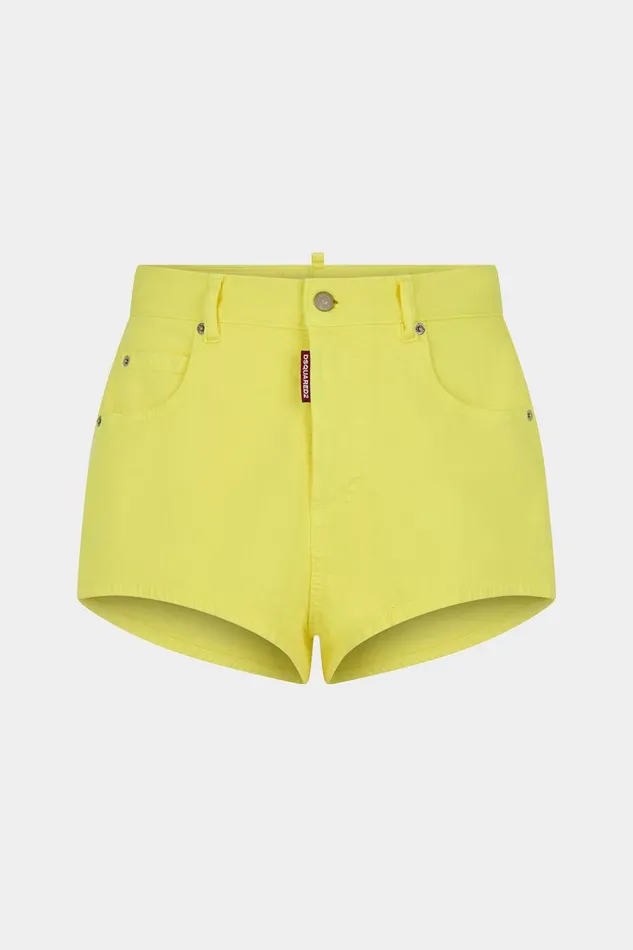 Dsquared2 Honey High Waist Hot Pant Shorts YELLOW Women Shorts