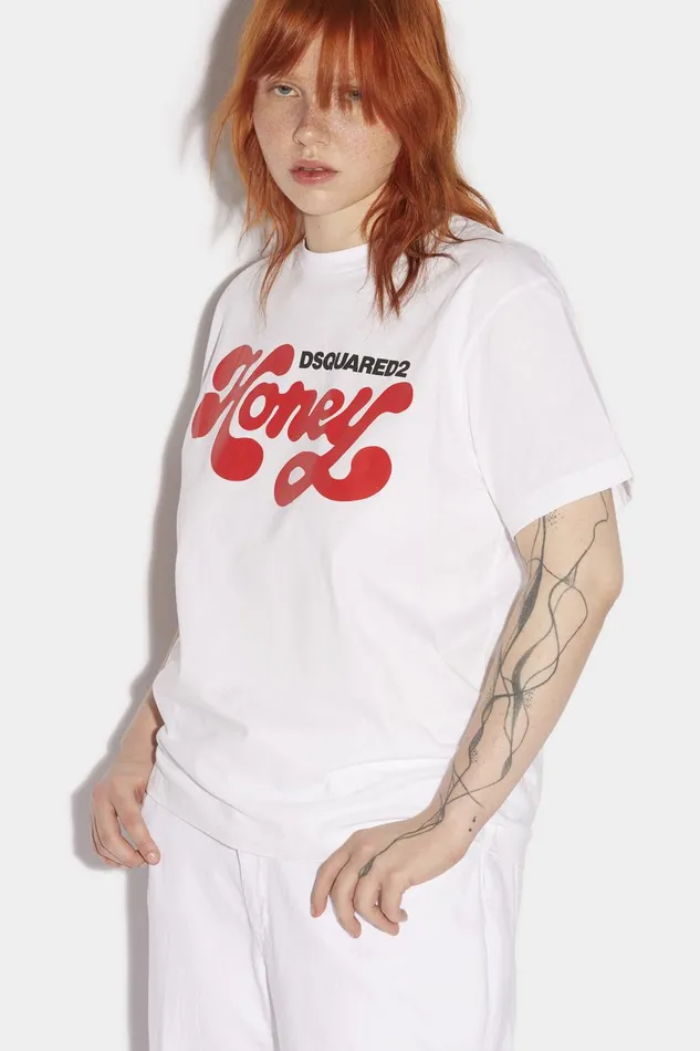 Dsquared2 Honey TShirt WHITE Women Tops and Tshirts