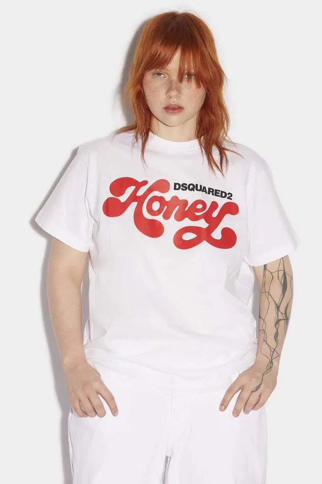 Dsquared2 Honey TShirt WHITE Women Tops and Tshirts Dsquared2 Honey TShirt WHITE Women Tops and Tshirts